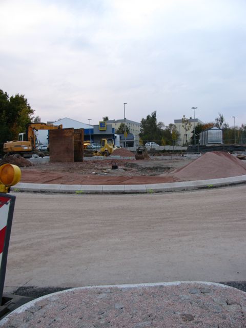 Bauarbeiten Kreisverkehr Heide