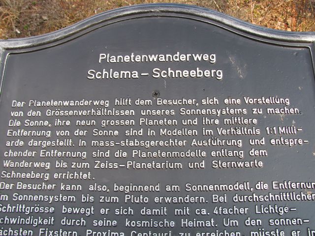 Planetenwanderweg Schlema - Schneeberg