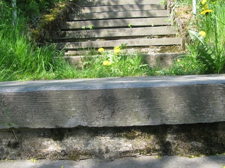Treppe zum Totensteinpark hoch, Schwarzenberg, 1. Mai 2012